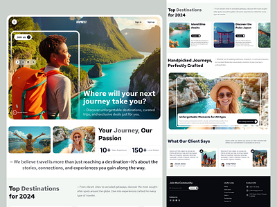 Travel website design-2024 adventureawaits branding curatedjourneys digitaldesign exploretheworld familytravel immersiveexperience interactiveui journeyinspired moderndesign nextadventure topdestinations traveldesign travelwebsite tripnest uiux userexperience vacationplanning wanderlust webdesign