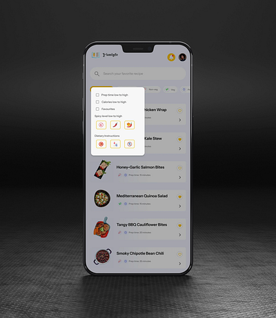 Day 27 - Dropdown 100dayschallenge creative dropdown food recipeapp ui uidesign uxdesign