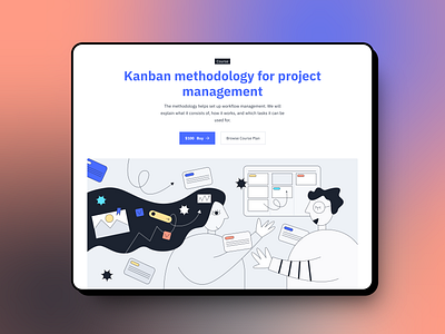 Kanban learning illustration illustration set kanban kanban illustration landing page illustrations learning illustration product illustration vector illustration