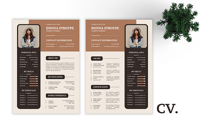 Project 15 - Curriculum Vitae (CV) brand identity branding business creative curriculum vitae cv design graphic design graphic designer modern portfolio print print template resume typography