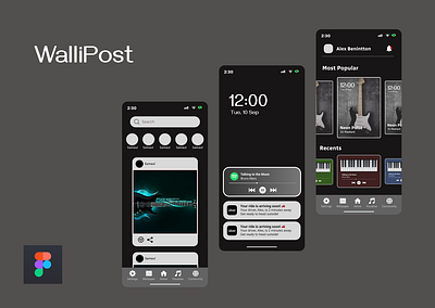 WalliPost App design figma mobile productdesign ui userinterface ux