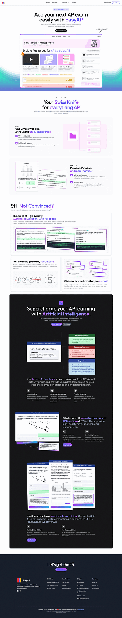 EasyAP - SaaS EdTech Startup Web Design branding education saas startup tech ui ux web design web development website