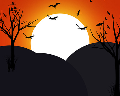 Sunset Illustration graphic design