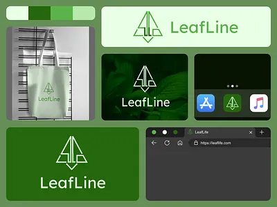 LeafLine branding graphic design logo