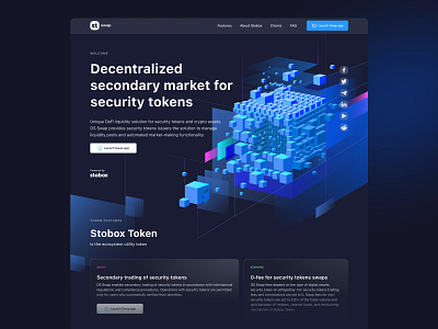 Crypto Landing Page blockchain crypto crypto web cryptocurrency cryptodesign cryptoweb cryptowebsite figma illustration landingpage ui webdesign website