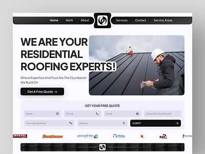 Roofing Experts - Website Design bestdesign cleanwebdesign constructionwebdesign designtrends home page homeserviceswebsite landingpagedesign minimaldesign modernlayout professionalservices residentialroofing roofingexperts roofingwebsite serviceindustrydesign serviceproviderwebsite startup topshot uiuxdesign web design webdesign