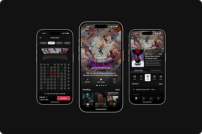 Cinefatic - Mobile App dark mode mobile app movie product design seat tickets ui ui ux