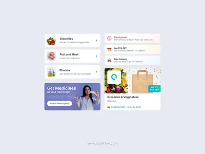 Grofirst App – UI Components android app app components concept design ios ui ux
