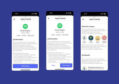 Job App job app spotfiy ui ux