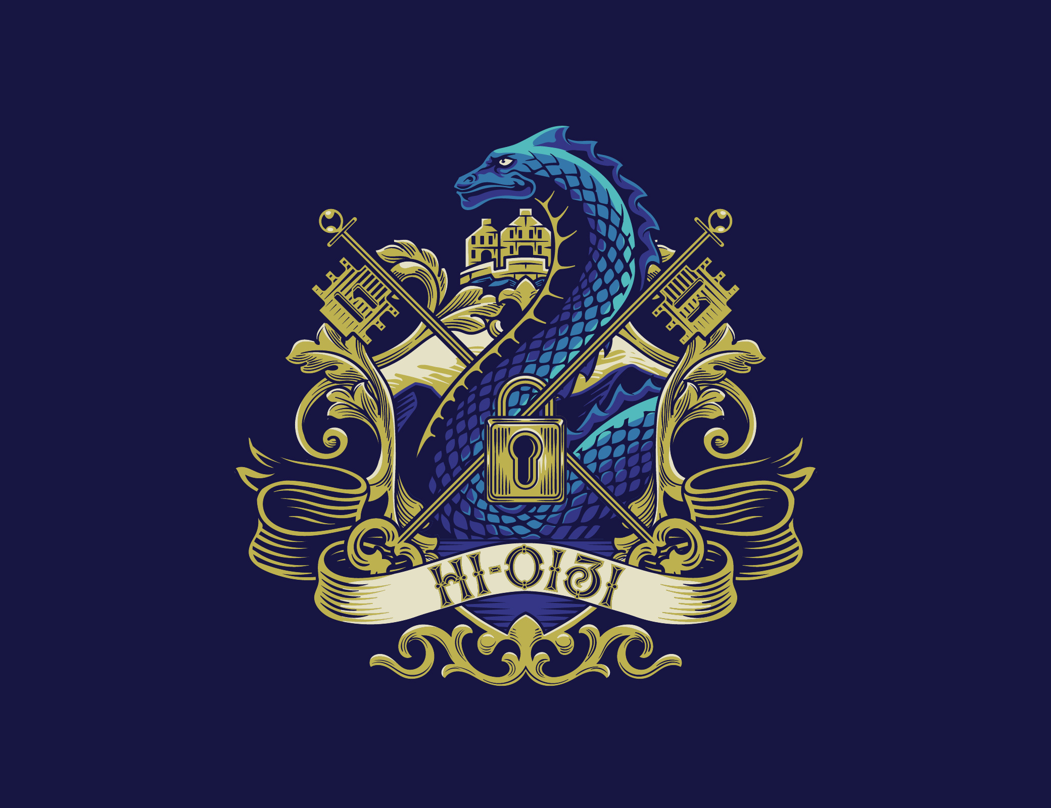 Example of Crest Vintage Logo Badge