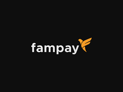 Fampay Logo app bird branding design flat graphic design icon logo neobank teen vector