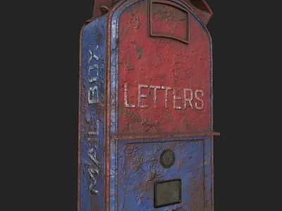 MailBox 3d animation assets blender digital 3d film games hard surface mailbox modeling old props real realism reality realtime street substance painter texturing visualization