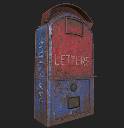 MailBox 3d animation assets blender digital 3d film games hard surface mailbox modeling old props real realism reality realtime street substance painter texturing visualization