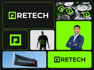 RETECH | Logo and brand identity design brand identity brand maker branding creative logo crypto logo cyber logo data logo design letter r logo logo design logo folio logo ideas logo maker logo style logo tipo logo tips logos r letter logo retech logo tech logo