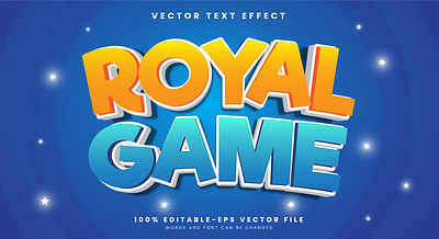 Royal Game 3d editable text style Template game time