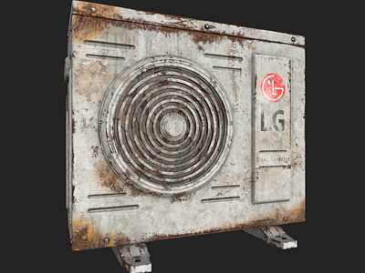 Air Conditioner air conditioner animation assets blender digital 3d film games hard surface industrial mechanical design modeling product design props real real time realism reality street substance painter texturing