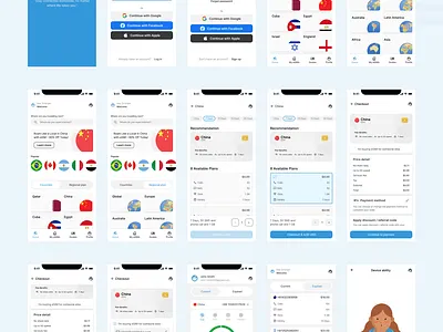 GlobeSIM design esim graphic design ui ux