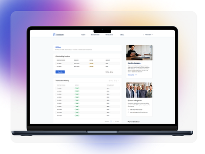 Comprehensive Billing Management Page billing page design payment page design uiux design web app design