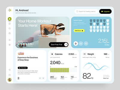 Beefit - Healthcare Dashboard clean dashboard diet app health ai app health app healthcare lifestyle modern nutrition app product design promo ui virtual care wellness app