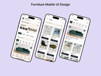 Furniture Mobile App furniture app furniture mobile app graphic design ui