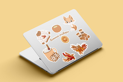 autumn stickers pack autumn fox socs stickerpack stickers tea