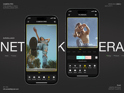Webcam UI camera design mobile network camera online preview playback security ui video video surveillance webcam