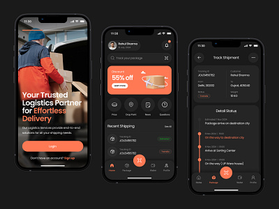 Logistic Mobile App app design delivery app delivery website logisticapp modern ui design ui ui ux