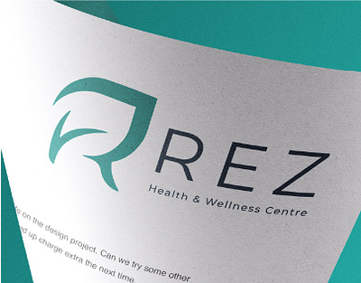 REZ Health and Wellness Centre Logo brand identity creative logos graphic design icon illustration logo logo design logomark minimalist design typography