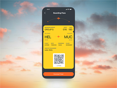 Daily UI #024: Boarding Pass dailyui