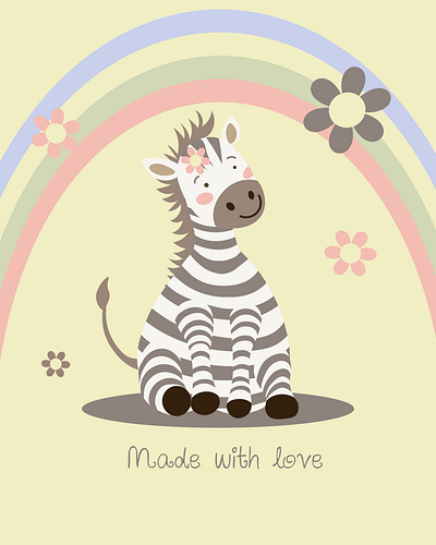 design for a baby bodysuit with zebra animals baby branding child childfashion clothes design fashion graphic design illustration vector zebra