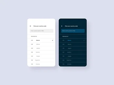 A dropdown list with country codes dropdown country dropdown list figma figmauidesign ui uidesign uidesigner uiux