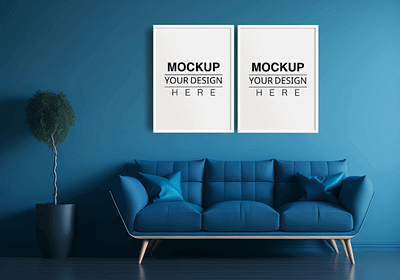 Two Wall Art Mockup, Product Mockup background invite mockup minimalist minimalist mockup presentation presentation mockup psd mockup stationery