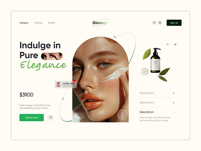 Skincare Website Landing Page UI Design branding ecommerce website graphic design logo motion graphics product design skincare skincare website ui ui design uiux ux ux design web design website website design website development