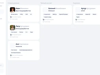 Канбан доска для резюме design figma site ui ux web desing web site