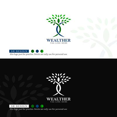 Ealther Logo Design creative tree logo graphic graphic design logo design nature logo tree