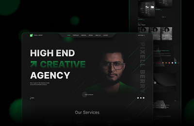 Agency Website Design agency website figma landing page pixell berry sibli noman uiux ux design