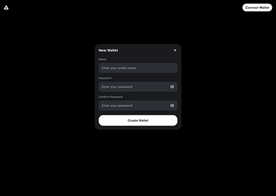Create wallet blockchain create wallet crypto design ui web3