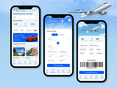 Flight Booking App Design ✈️ airlines app app design booking booking app customer journey flight hotel booking mobile mobile app renting app reservation schedule tickets tickets app tourism travel app trip ui design vacation