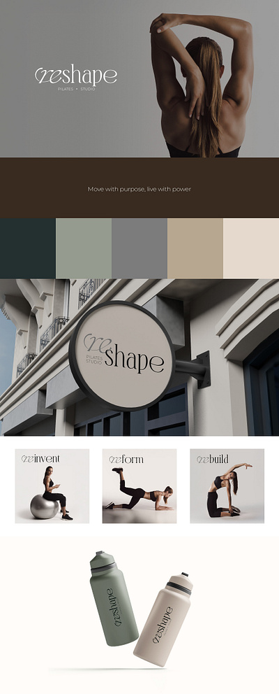 Logo for pilates studio branding graphic design logo logotype