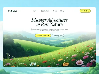 Pathway travel agency website adventure agency website clean company website corporate emon hero section home page illustration saas tour travel ui web design website