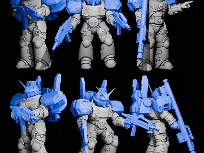 Gundam Marines 3d 3d art 3d model 3d printing 3d sculpting blender design warhammer