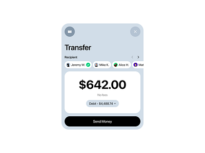 Transfer Money app balance banking card desktop finance financial app mobile money transaction transfer wallet