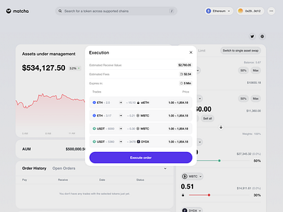 Matcha X 31Third - Multi Asset Swap - Execution