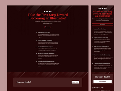 Features in CTA · Course Craft Template branding clean color palette cta design figma footer illustration koala landing landing page typography ui ui design ux ux design ux ui web design