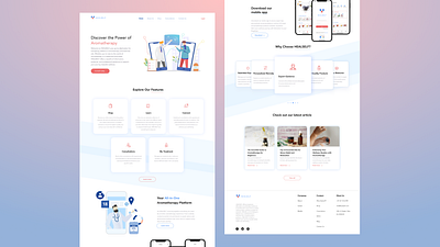 Healself - Web & App UI/UX Design app design aromatherapy app branding landing page design logo ui ux