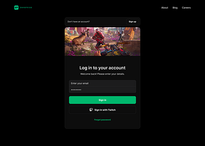 Gamepride - Login dashboard design game login ui