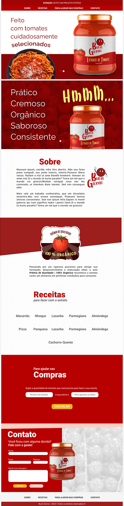 Buon Giorno | Landing Page branding landingpage logo ui website