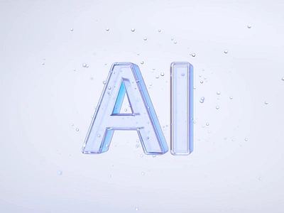 AI letters, endless animation 3d abstract ai animation artificial intelligence background blender clean cover design endless glass letters light loop looping minimalist render shape simple