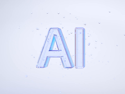 AI letters, endless animation 3d abstract ai animation artificial intelligence background blender clean cover design endless glass letters light loop looping minimalist render shape simple