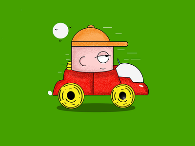 Animation Mr alone driving a car alone animation art artwork cars cartoon character design dribbbleinspiration dribbleillustration graphic design illustration illustrator inspiration mascot motion graphics movement simple usa vector